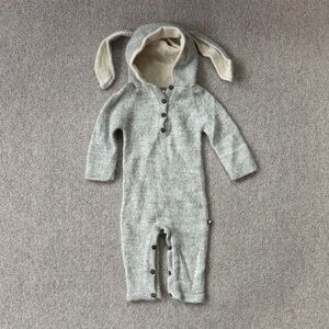 Oeuf Gray and Cream Baby Alpaca Knit